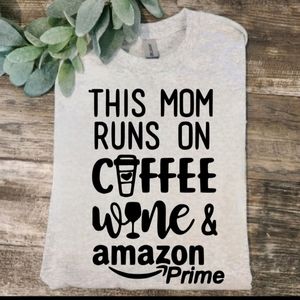 Mom shirt funny coffee wine amazon humor cute popular